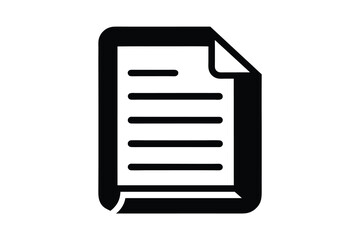 Fototapeta premium Document Icon Illustration Simple and Clean Design Representation of Files