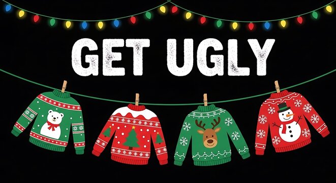 Find the best ugly christmas sweater party ideas and funny sweater contest for holiday season