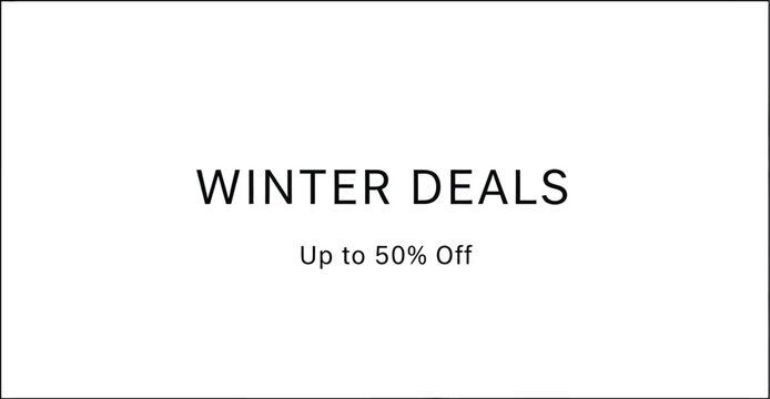 Winter deals sale discount promotion offer savings clearance limited time shop