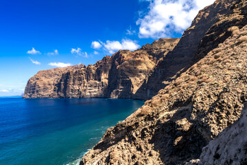 Stunning landscape of Los Gigantes cliffs on Tenerife, Canary Islands,