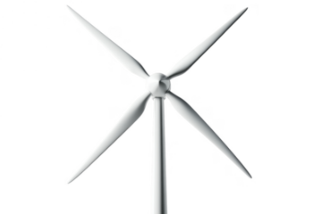 White turbine blades against black isolated on a transparent background