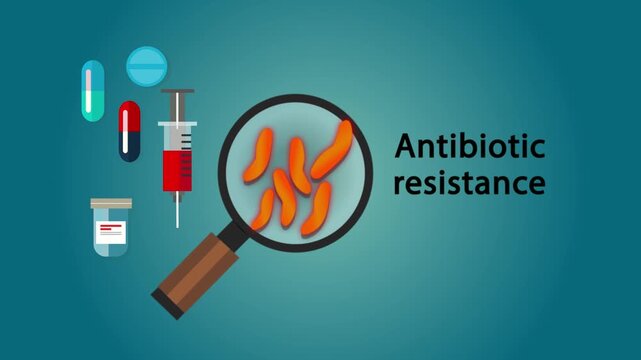 resistance illustration of bacteria and drug medicine medical problem anti bacterial
