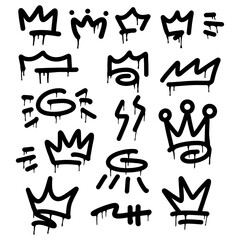 Graffiti Crown with Drip Effect and HandDrawn Style Urban Street Art Illustration.ai