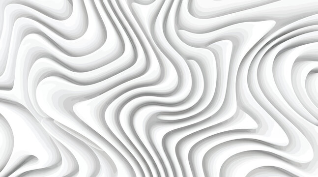 Vector art of abstract white topographic contour lines background with shadow, creating a sense of depth and dimension, ideal for modern designs and presentations