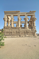 Fototapeta premium Kiosk of Emperor Trajan on Phylae Island in Philae temple complex Asuan, Egypt