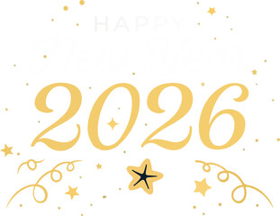 “Luxury Gold Happy New Year 2026 Vector Illustration”