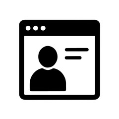 black and white vector silhouette of profile