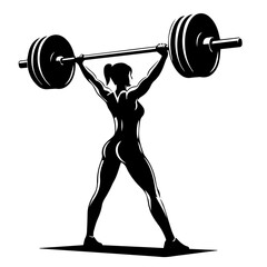 black and white vector silhouette of gym person