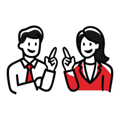 Two Businessmen Meeting Vector – Partnership and Corporate Discussion Design