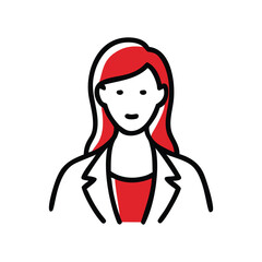 Obraz premium Business Woman Vector – Leadership and Professional Female Concept