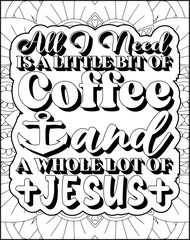 Obraz premium Bible Verse Coloring Page for Adults. Holy Christian Bible Quote Coloring Page.