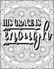 Bible Verse Coloring Page for Adults. Holy Christian Bible Quote Coloring Page.