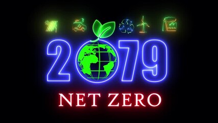 Global Net Zero Emissions by 2079 Goal: Sustainable Development Concept for Climate Change Mitigation and Green Business Strategy