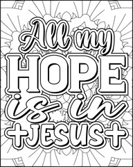Bible Verse Coloring Page for Adults. Holy Christian Bible Quote Coloring Page.
