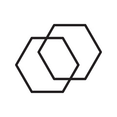hexagon line icon