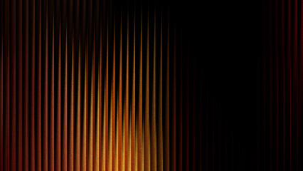 Fototapeta premium Abstract vertical lines with warm glowing light and dark background