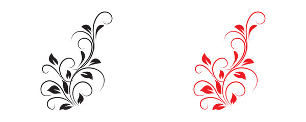Minimal botanical leaf line art vector. Tattoo flower icon. simple botanical line drawings featuring delicate leaves and branches, ideal for logos, tattoos, invitations, and modern decor.