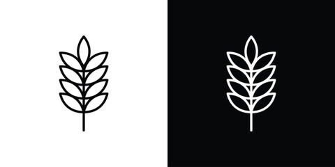 Wheat grain icon - Line Style. symbol template design