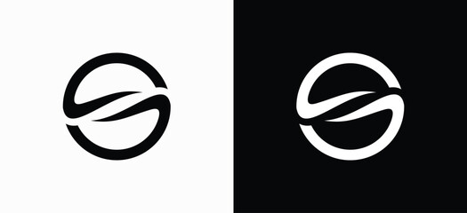 Modern S letter logo in a creative simple circle