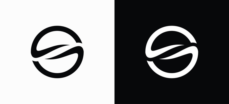 Modern S letter logo in a creative simple circle