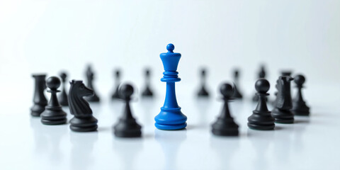 3D Minimalist Network Concept with One Central Figure Connected to Surrounding Nodes Representing Leadership, Communication, and Influence