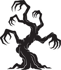 Halloween silhouette design dark 31 stencil cutout creepy night evil horror holiday spooky celebration festive october