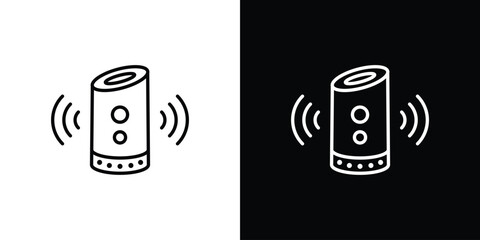 Smart speaker icon - Line Style. symbol template design