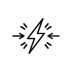 Obraz premium Electric power lightning bolt icon vector illustration 