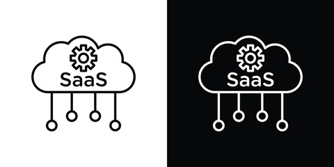 SaaS icon - Line Style. symbol template design
