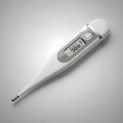 Digital Thermometer Showing Body Temperature