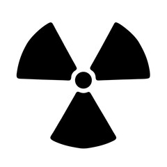 Simple Black Radioactive Hazard Symbol Indicating Dangerous Contamination Potential