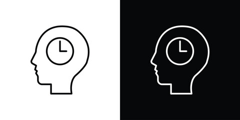 Patience icon - Line Style. symbol template design