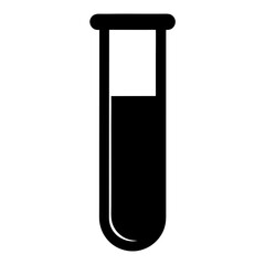 Black and white test tube illustration for science or chemistry related materials