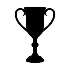 Elegant Black Silhouette of a Traditional Trophy Cup Design for Recognition