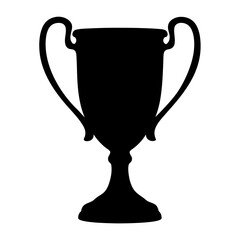 Silhouette of a majestic trophy cup symbolizing victory and achievement in contests