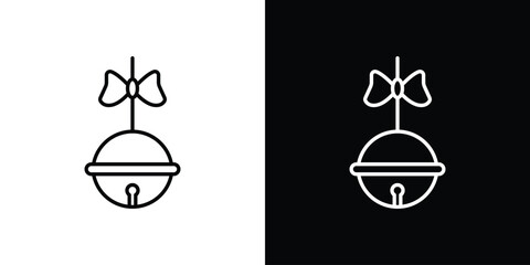 Jingle bell icon - Line Style. symbol template design