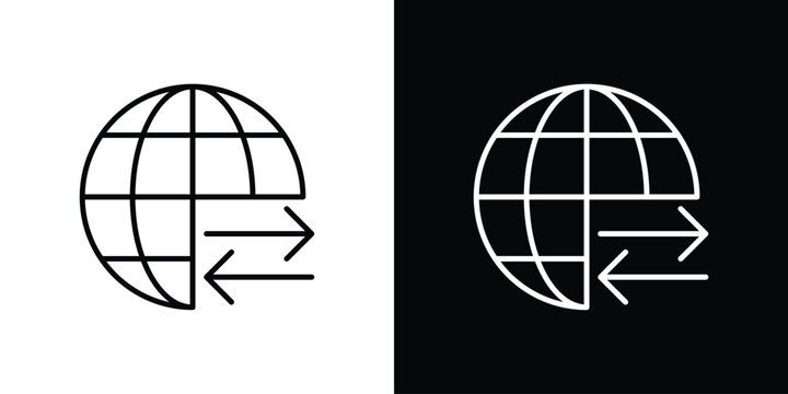 Import and export icon - Line Style. symbol template design