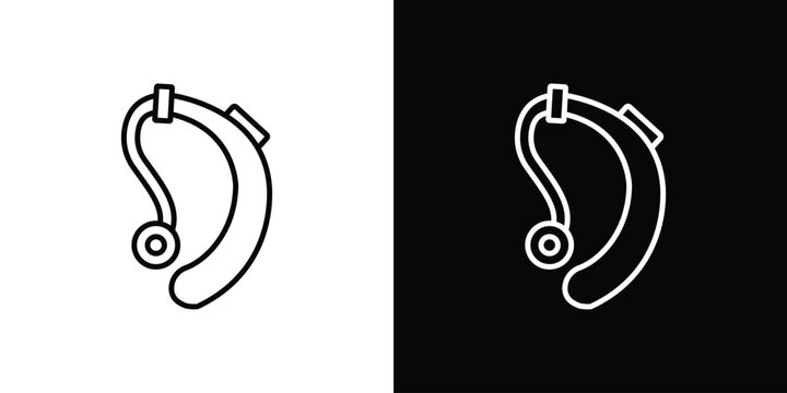 Hearing aid icon - Line Style. symbol template design