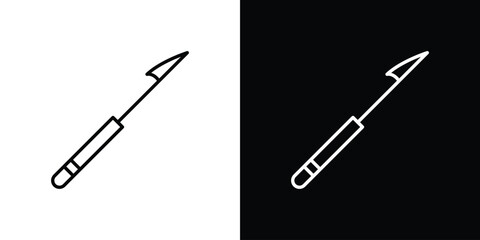 Harpoon icon - Line Style. symbol template design