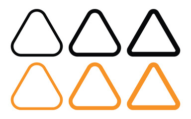 Square Shapes with Rounded Corners – Flat, Outline, and Dashed Style Icons.