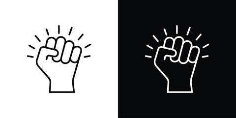 Empowerment icon - Line Style. symbol template design