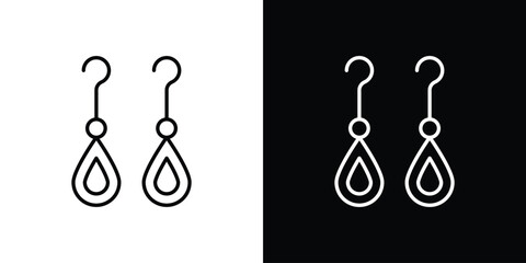 Earrings icon - Line Style. symbol template design