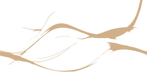 Needle and thread design with dry tree branches and leaf illustration on white background