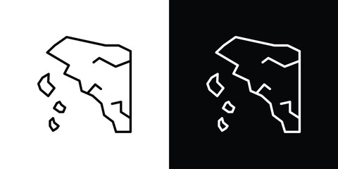Cliff icon - Line Style. symbol template design