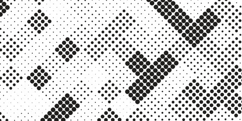 Fototapeta premium Halftone Abstract Pattern – Black and White Dotted Background