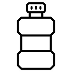 Naklejka premium Mouthwash Bottle Icon Element For Design
