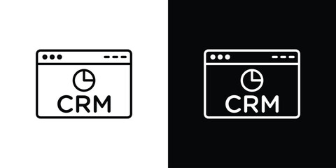 CRM icon - Line Style. symbol template design