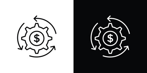 Business model icon - Line Style. symbol template design