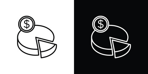 Budget planning icon - Line Style. symbol template design