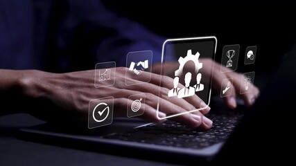 Team building concept. Onboarding, business connection, partnership, HR, teamwork, and success. building a strong team and lead the organization through effective HRM and HRD strategies.